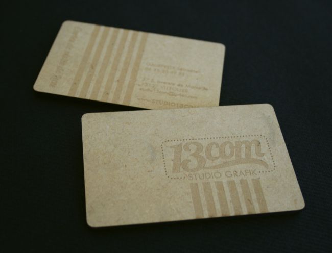 Carte de visite en bois Medium personnalisée à Monaco